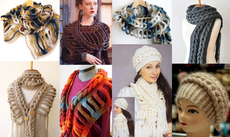 Вязаный шарф с косами спицами | Knitted scarf, Fashion, Crochet scarf