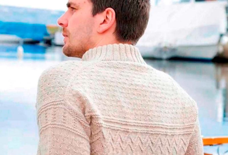 Мужской свитер в ганзейском стиле из ТHЕ КNITTЕR №200 2024: описание вязания - Ч. 2