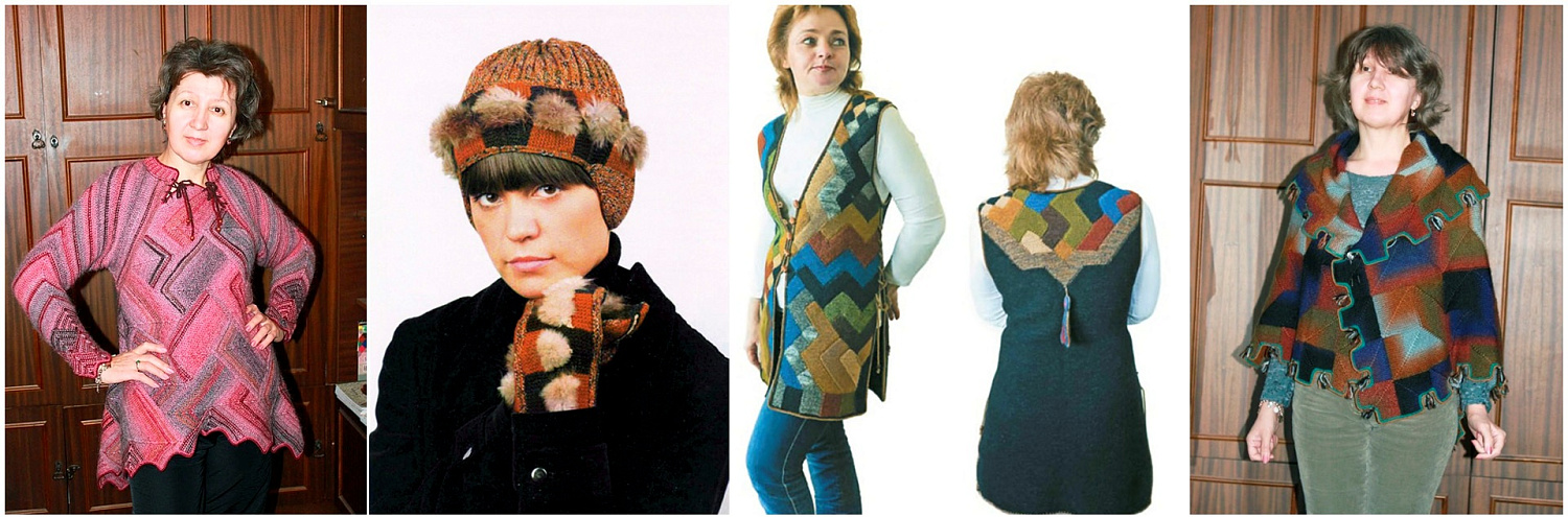 Вязаный пэчворк Надежды Тёткиной Вязаный пэчворк Надежды Тёткиной