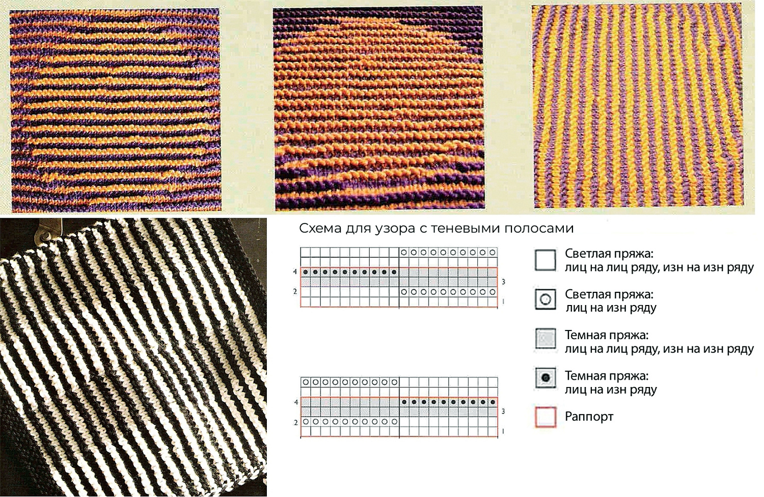 «Теневое» («иллюзорное») вязание: особенности техники
