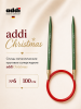Спицы металлические круговые супергладкие addiChristmas, №6, 100 см.